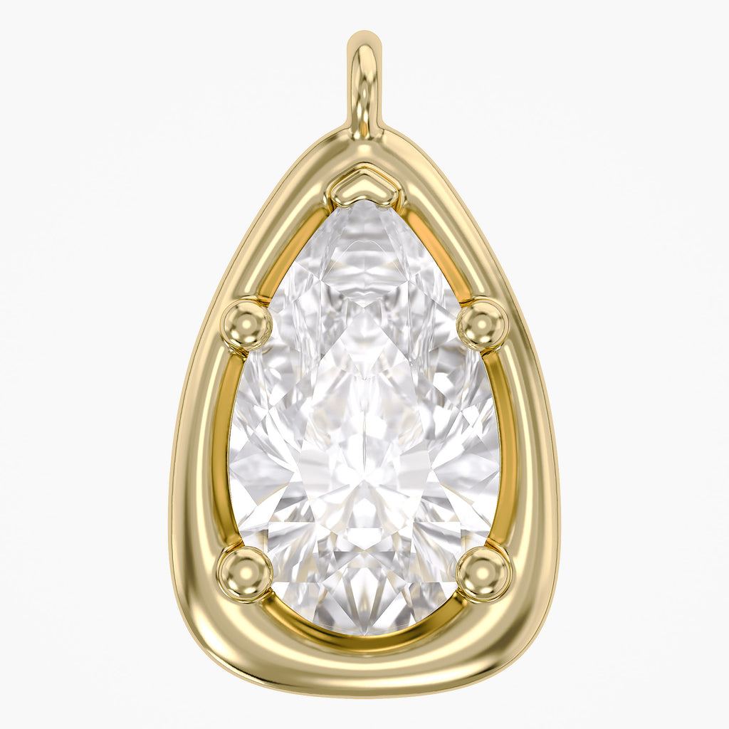 0.95 CTW Pear Shape Lab-Grown Diamond Solitaire Pendant