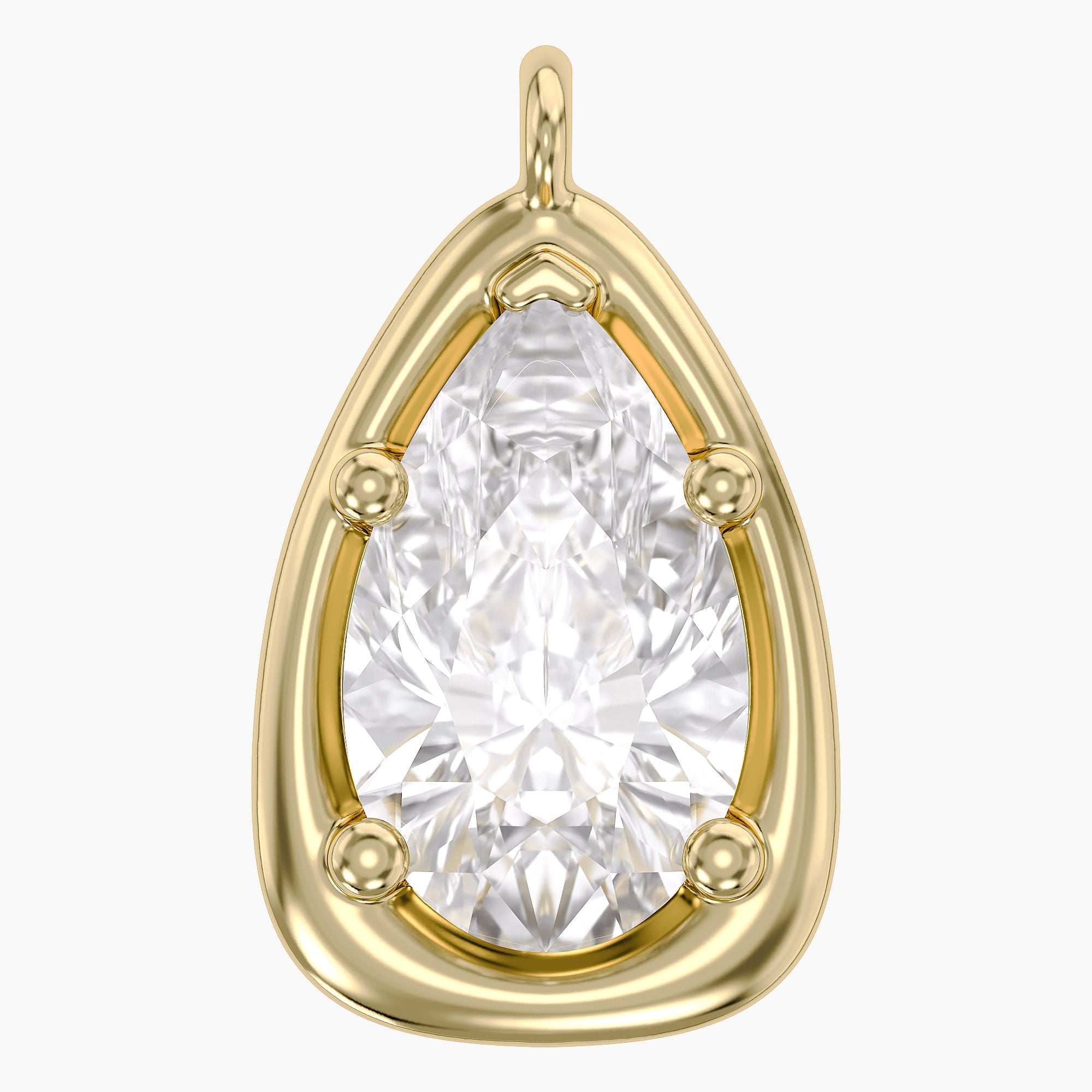 0.95 CTW Pear Shape Lab-Grown Diamond Solitaire Pendant