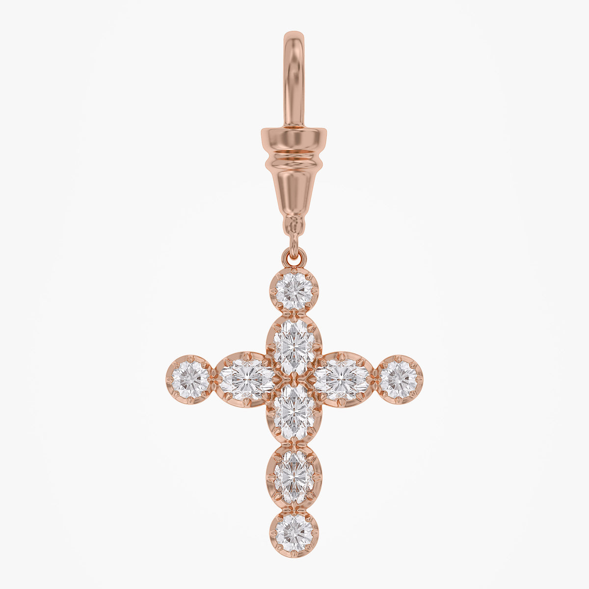 Lab Grown Georgian Style Star / Cross Pendant