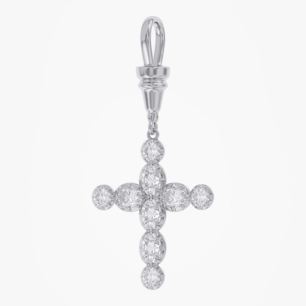 Lab Grown Georgian Style Star / Cross Pendant