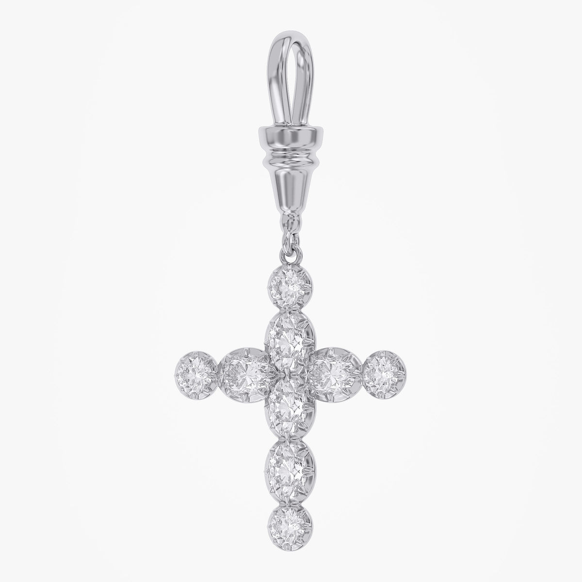 Lab Grown Georgian Style Star / Cross Pendant