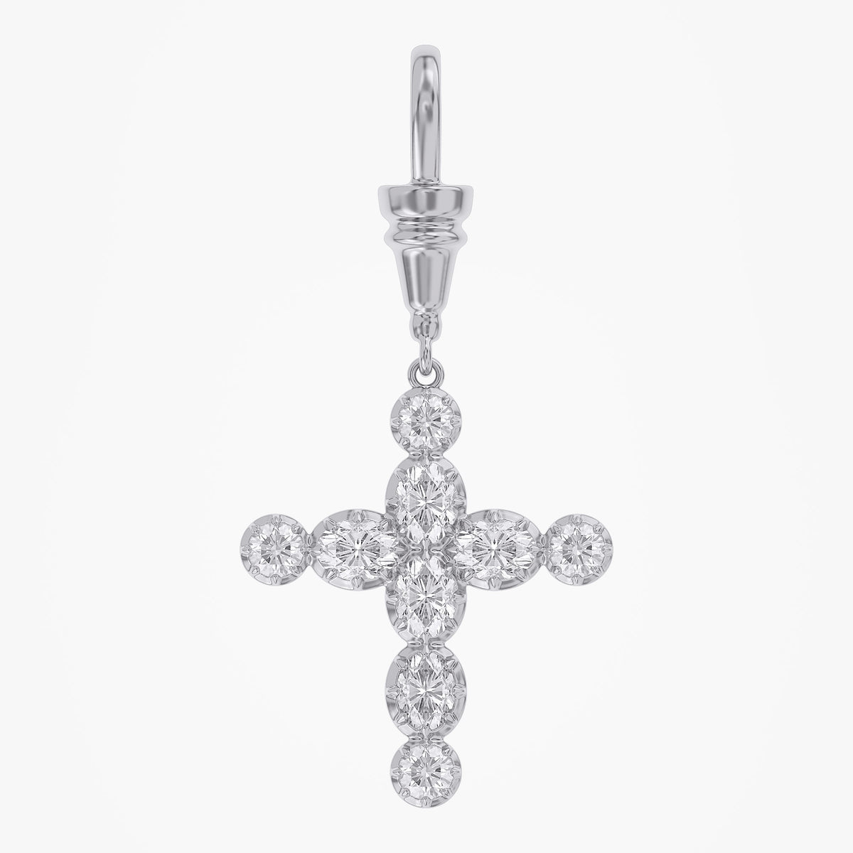 Lab Grown Georgian Style Star / Cross Pendant