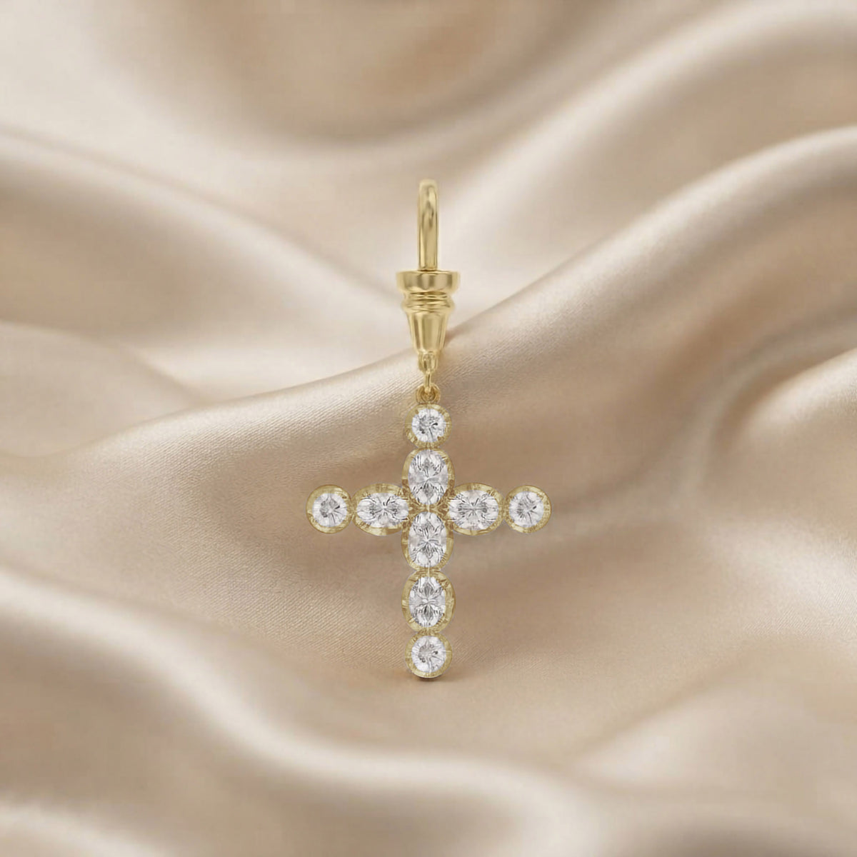 Lab Grown Georgian Style Star / Cross Pendant