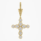 Lab Grown Georgian Style Star / Cross Pendant
