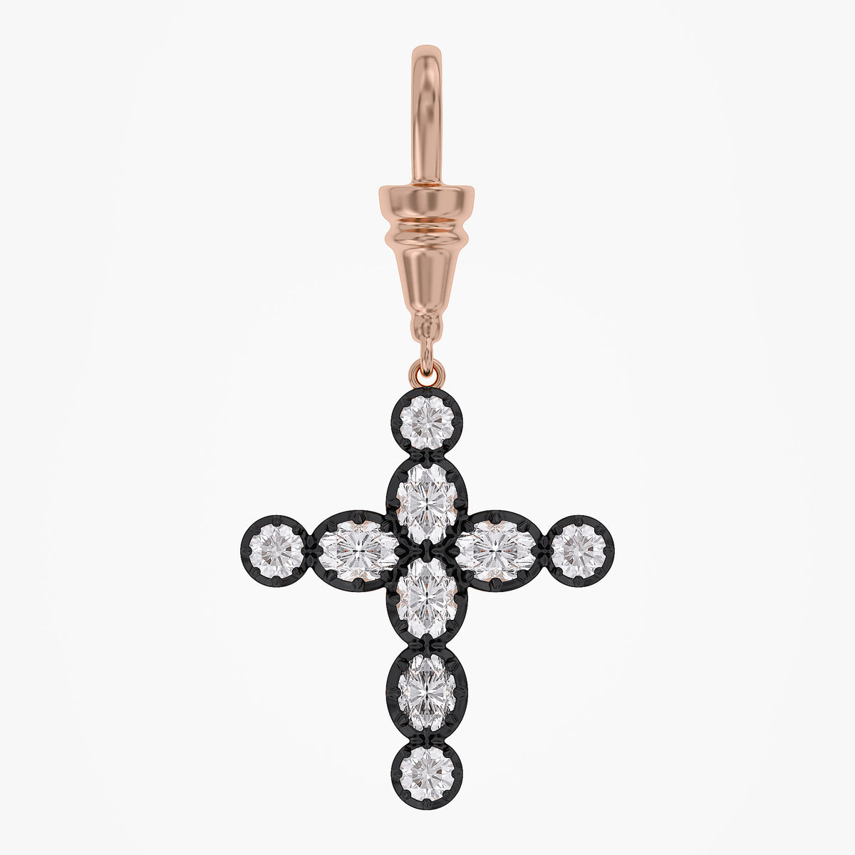 Lab Grown Georgian Style Star / Cross Pendant