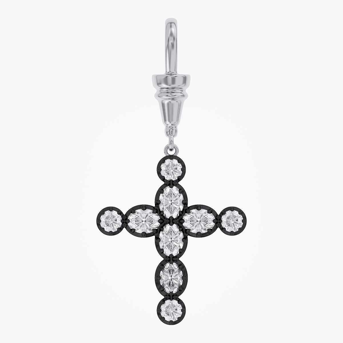 Lab Grown Georgian Style Star / Cross Pendant