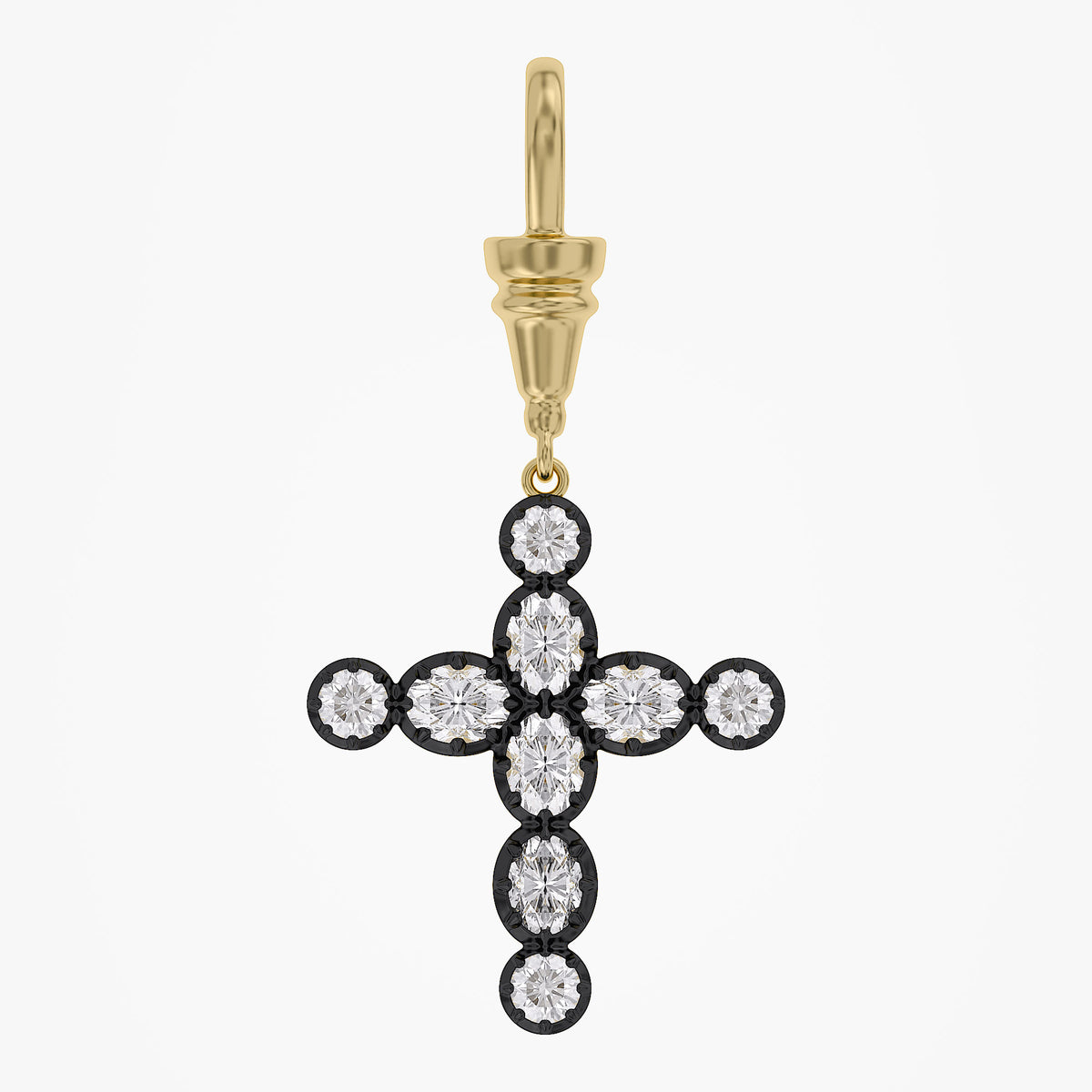 Lab Grown Georgian Style Star / Cross Pendant