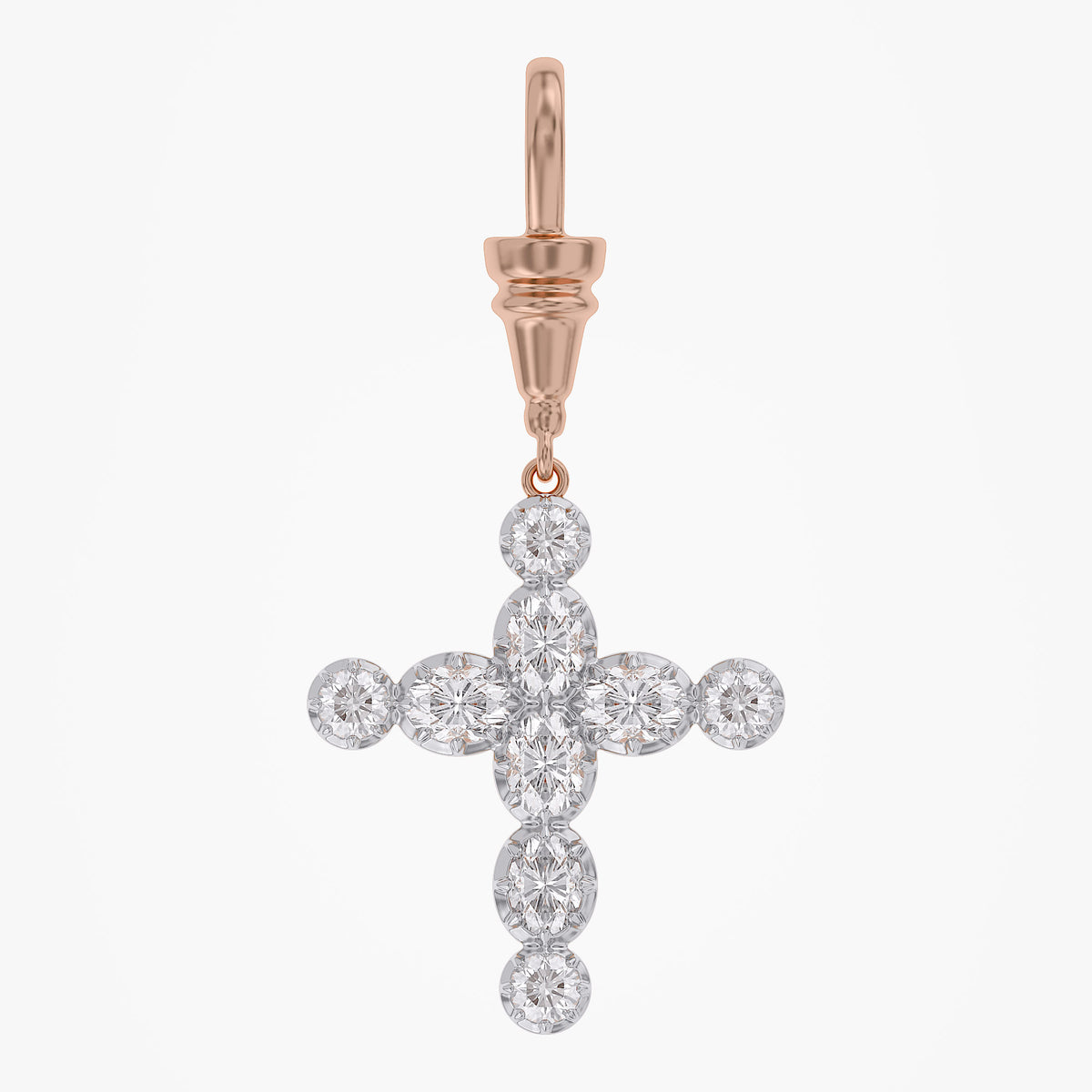 Lab Grown Georgian Style Star / Cross Pendant