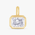 4.00 Carat Radiant Cut Lab Grown Diamond Solitaire Pendant