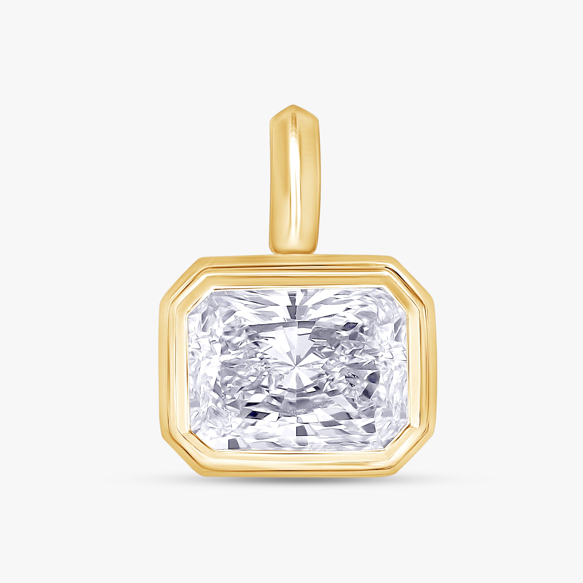4.00 Carat Radiant Cut Lab Grown Diamond Solitaire Pendant