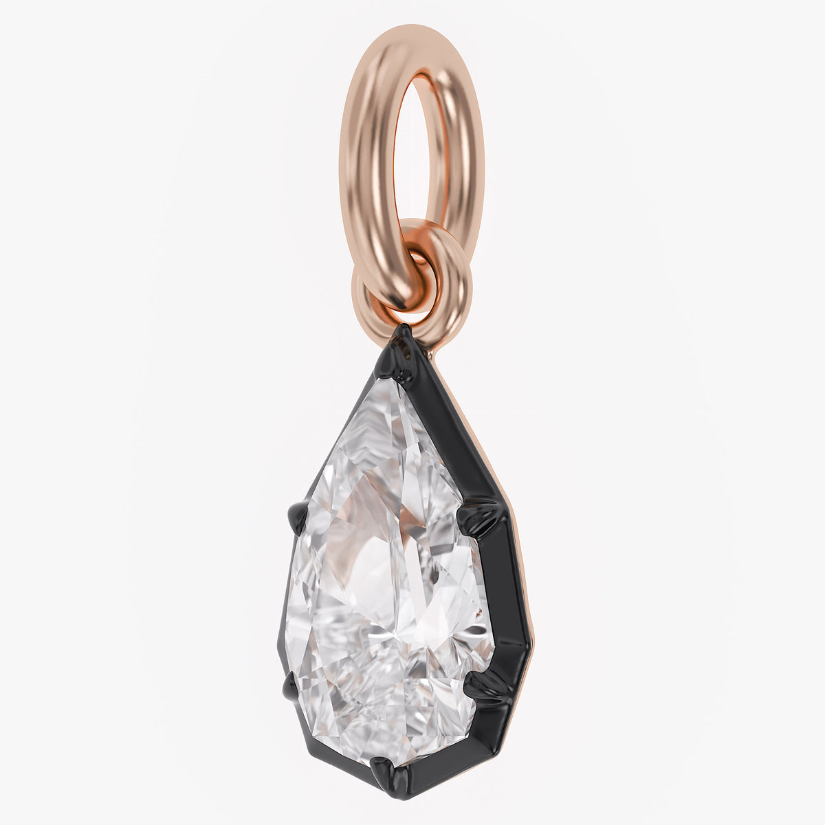 1.00 Carat Pear Shape Lab Grown Diamond Solitaire Pendant Necklace Jewelry