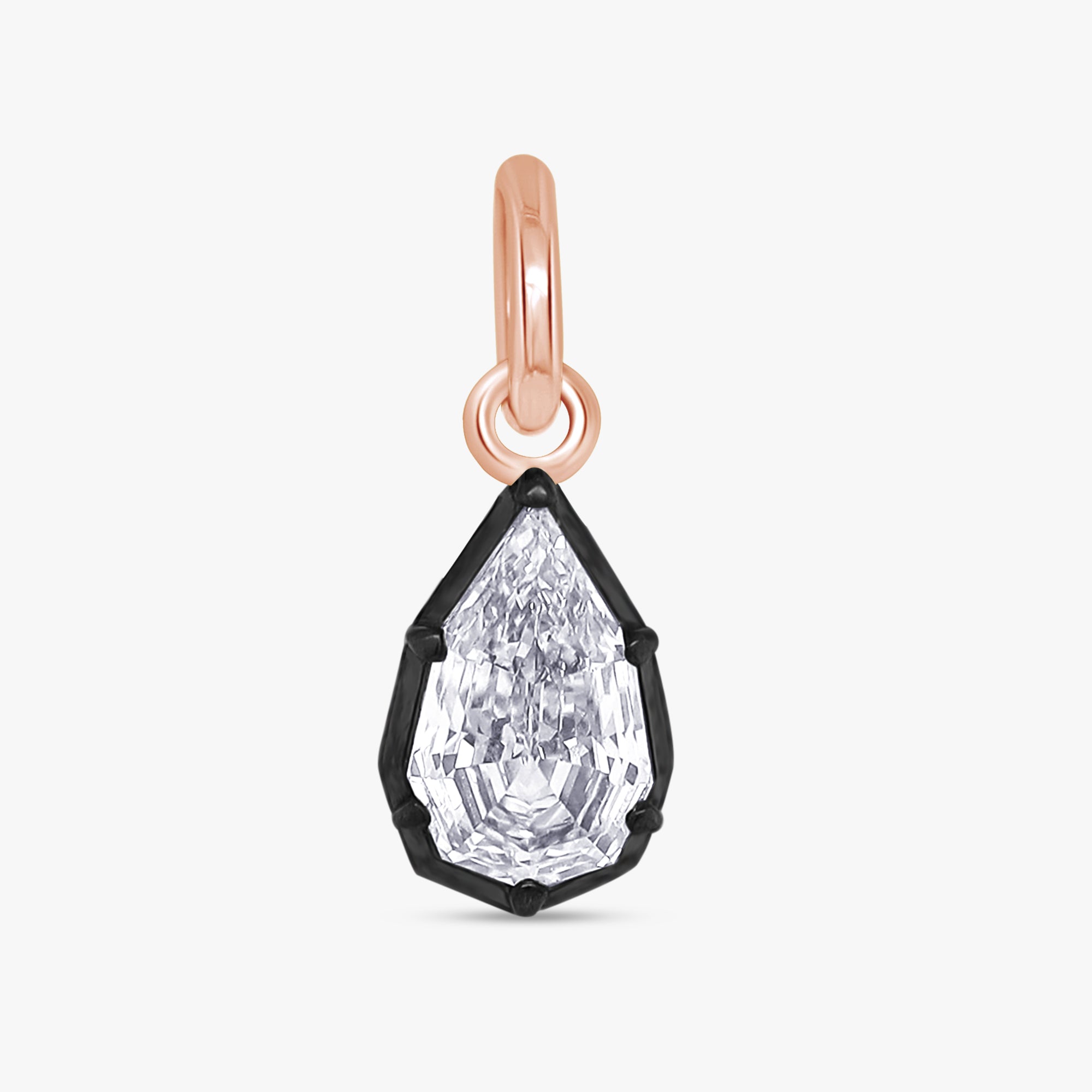 1.00 Carat Pear Shape Lab Grown Diamond Solitaire Pendant Necklace Jewelry