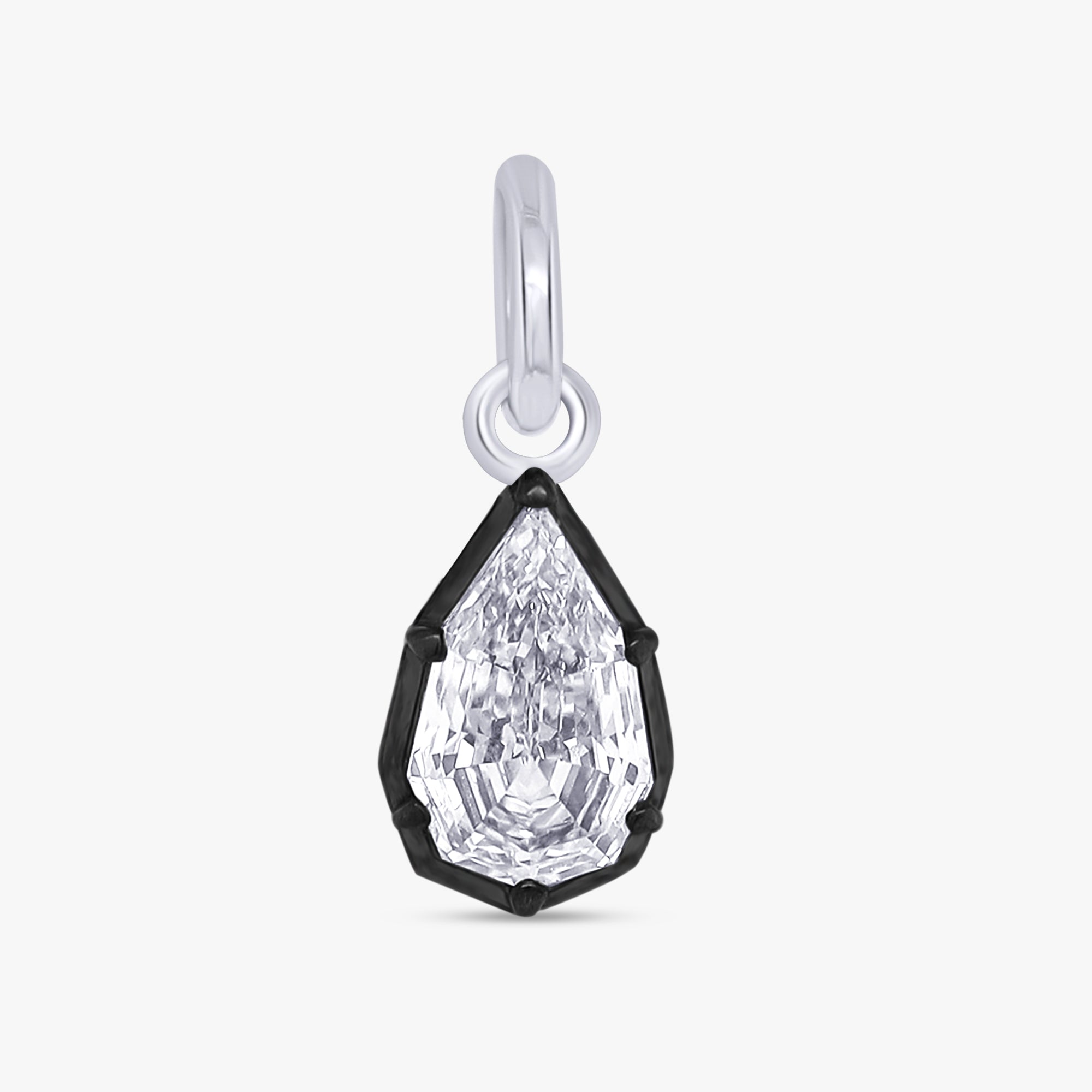 1.00 Carat Pear Shape Lab Grown Diamond Solitaire Pendant Necklace Jewelry