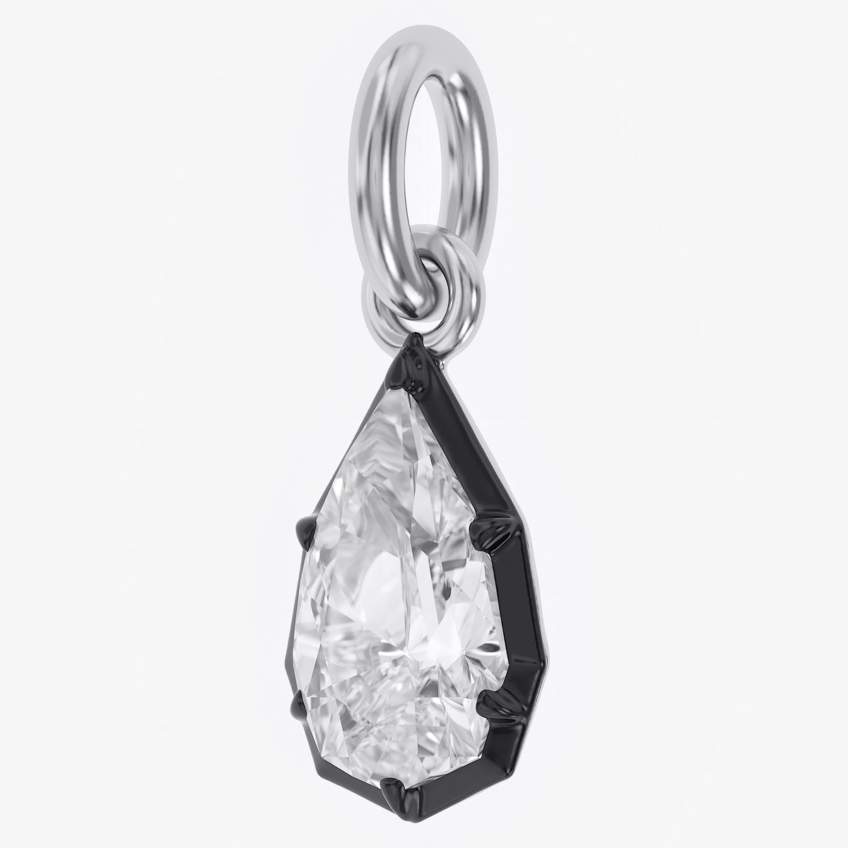1.00 Carat Pear Shape Lab Grown Diamond Solitaire Pendant Necklace Jewelry