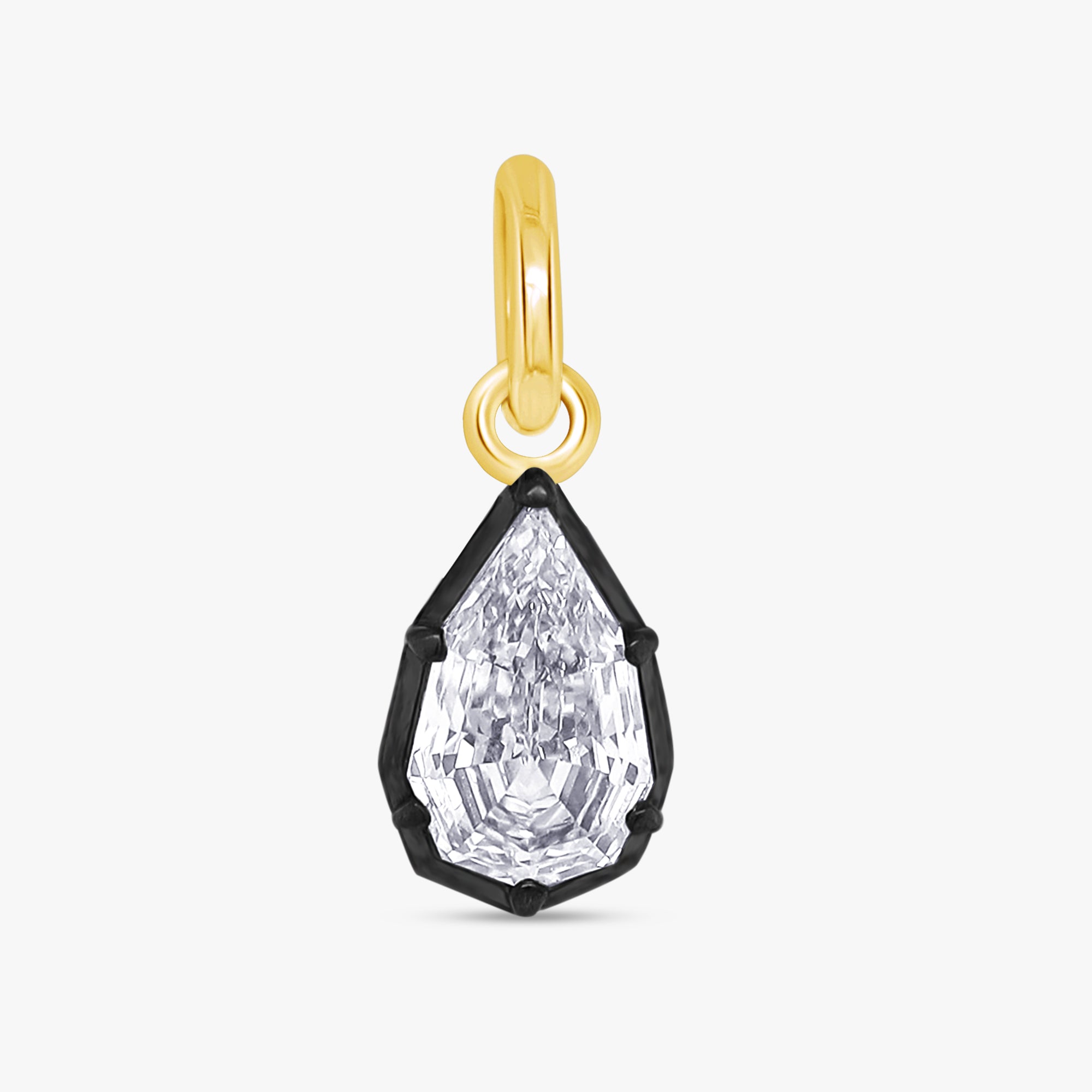 1.00 Carat Pear Shape Lab Grown Diamond Solitaire Pendant Necklace Jewelry