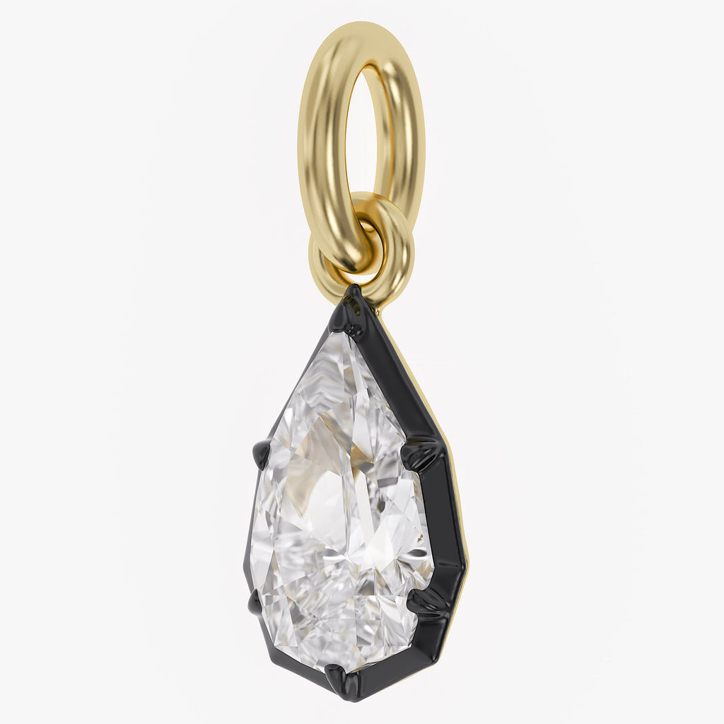 1.00 Carat Pear Shape Lab Grown Diamond Solitaire Pendant Necklace Jewelry