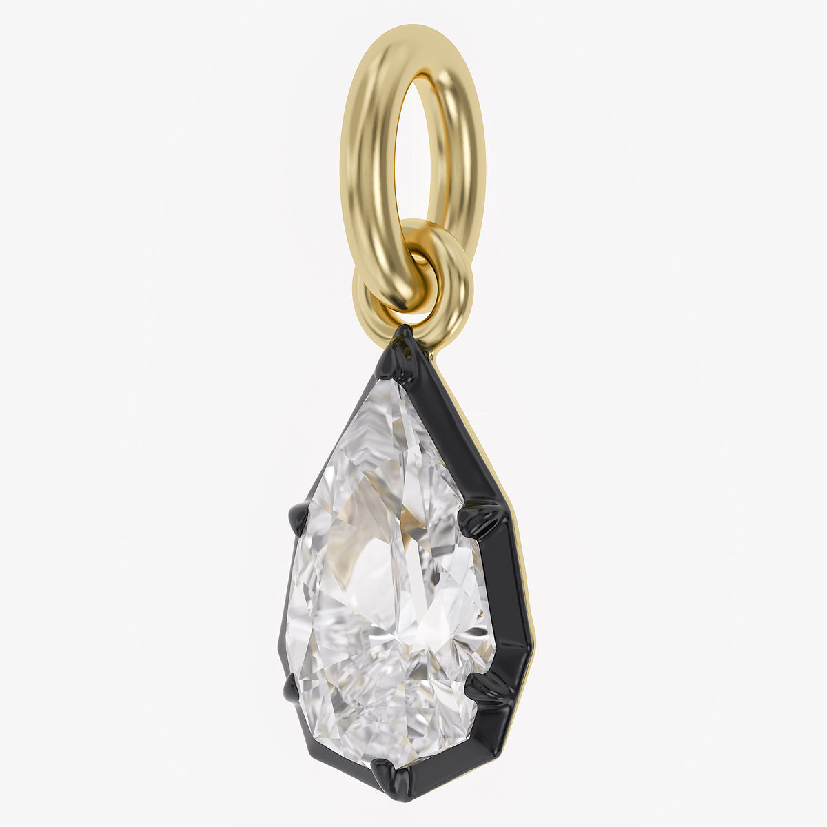 1.00 Carat Pear Shape Lab Grown Diamond Solitaire Pendant Necklace Jewelry