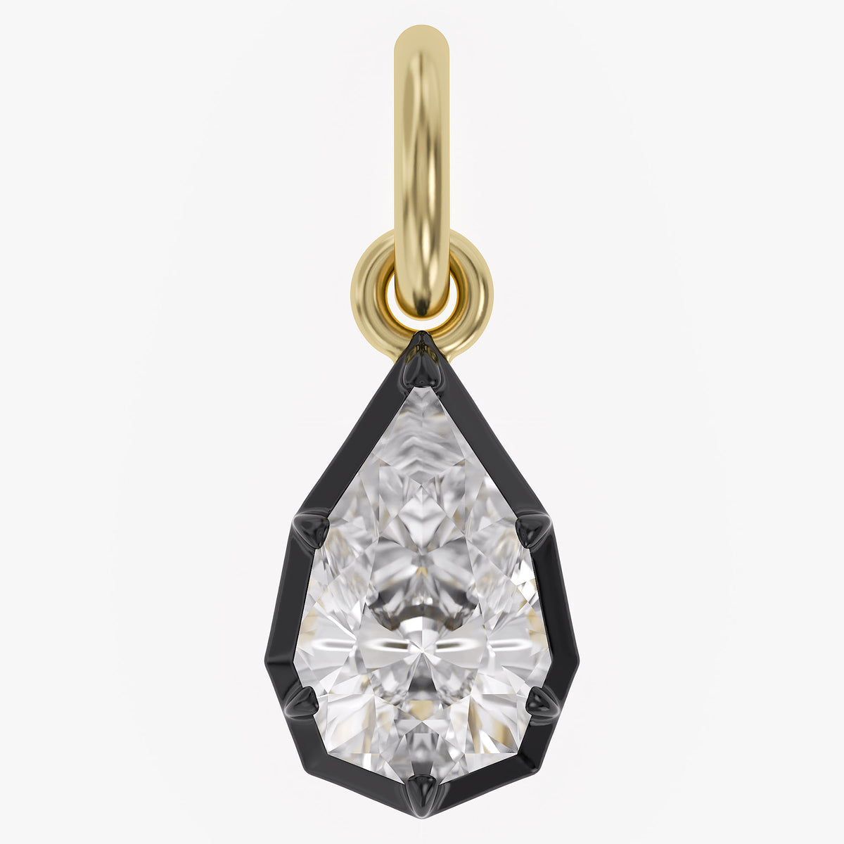 1.00 Carat Pear Shape Lab Grown Diamond Solitaire Pendant Necklace Jewelry