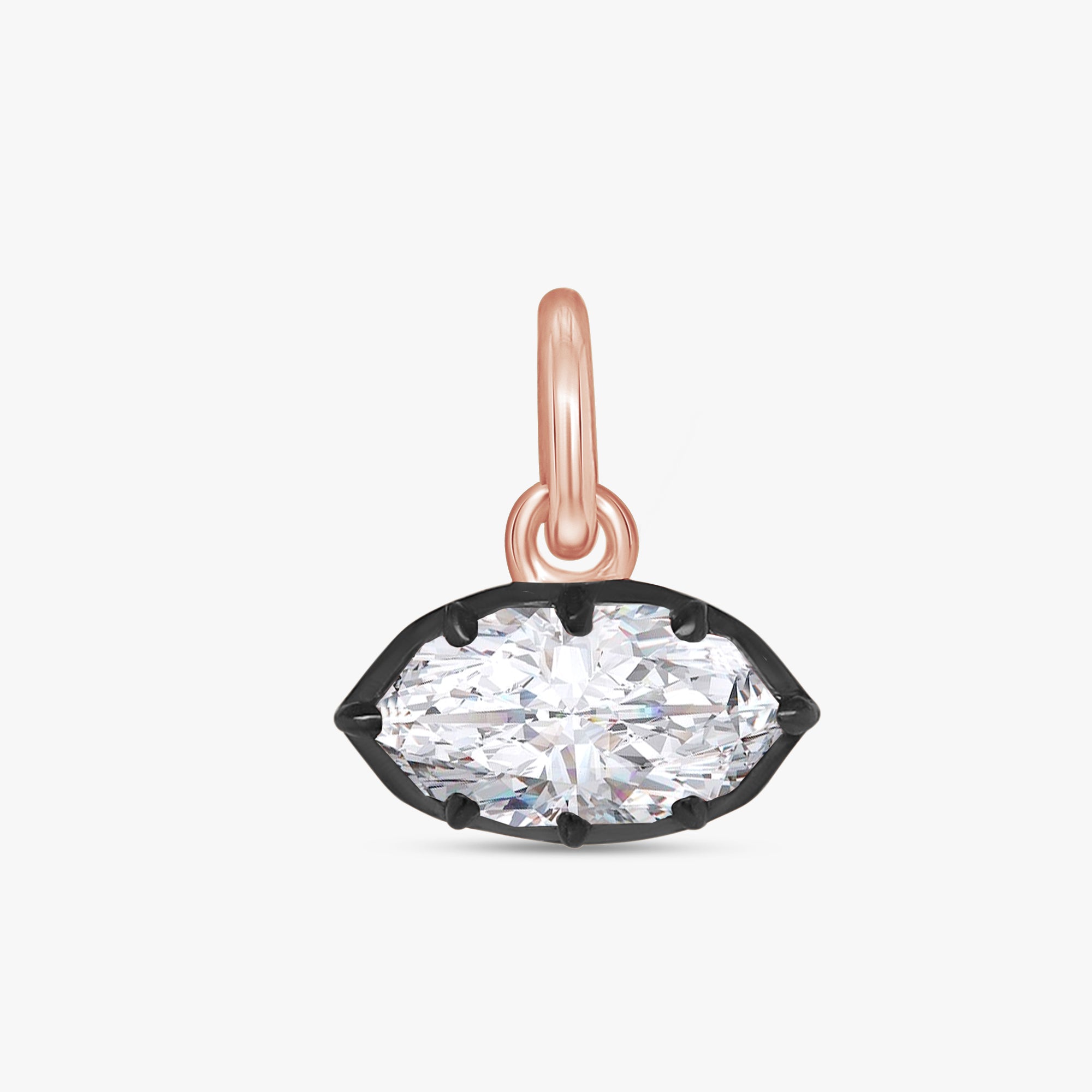 1.00 Carat Marquise Shape Lab Grown Diamond Solitaire Pendant Necklace Jewelry