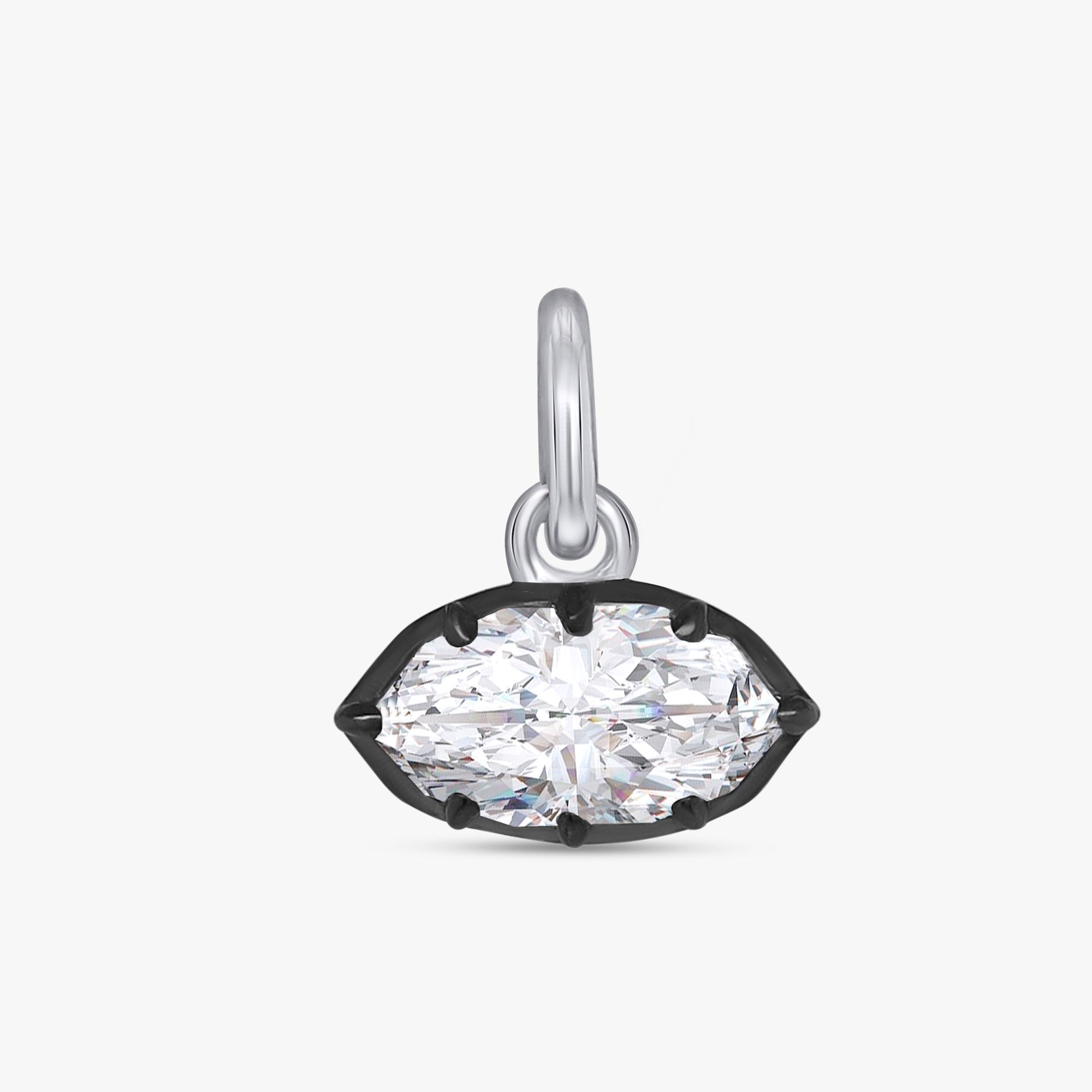1.00 Carat Marquise Shape Lab Grown Diamond Solitaire Pendant Necklace Jewelry