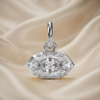 1.12 Carat Marquise Shape Lab Grown Diamond Solitaire Pendant Necklace Jewelry
