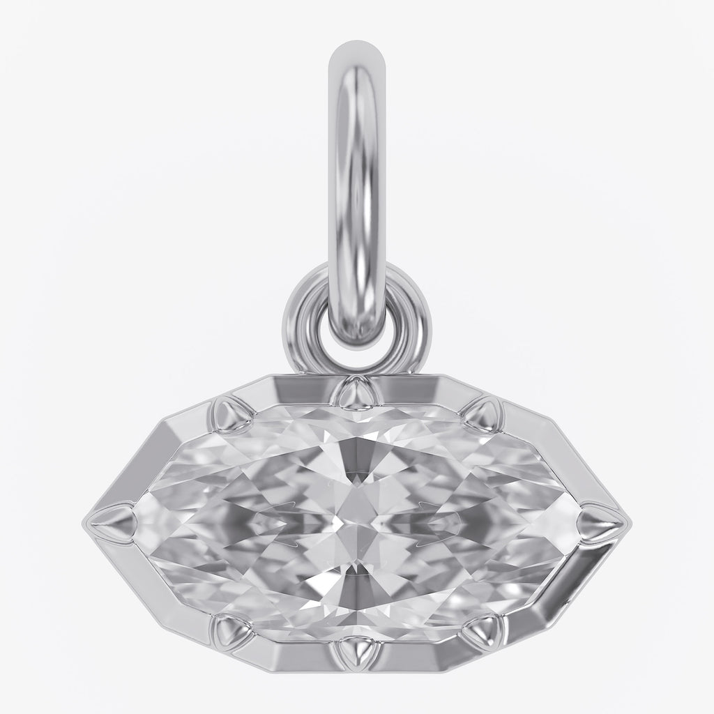 1.12 Carat Marquise Shape Lab Grown Diamond Solitaire Pendant Necklace Jewelry