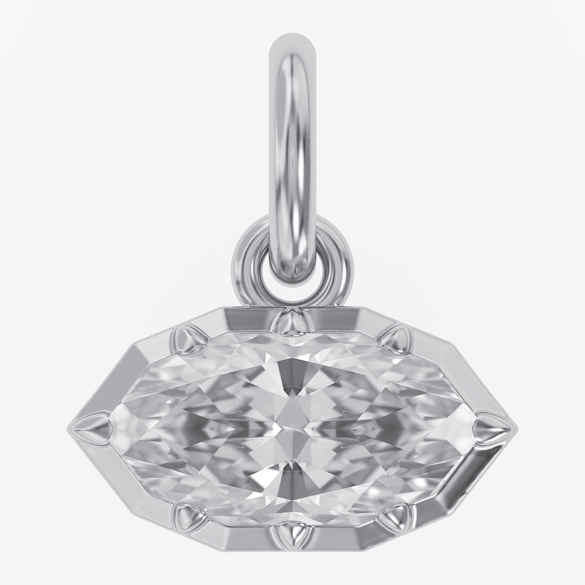 1.12 Carat Marquise Shape Lab Grown Diamond Solitaire Pendant Necklace Jewelry