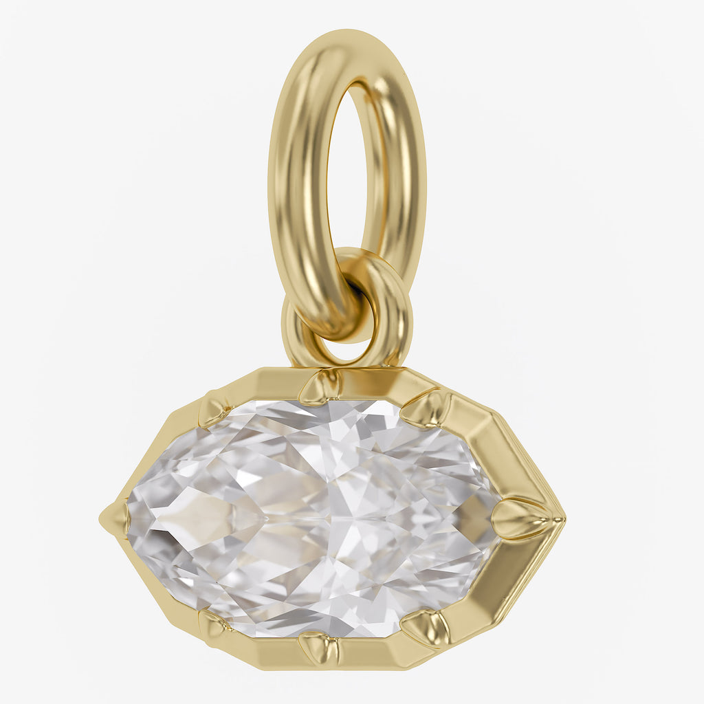 1.12 Carat Marquise Shape Lab Grown Diamond Solitaire Pendant Necklace Jewelry