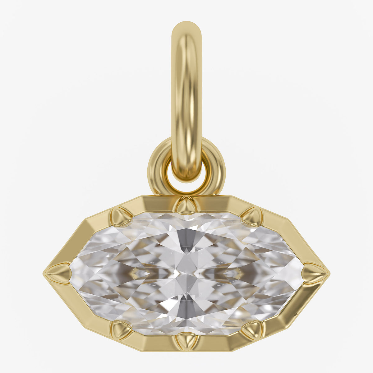 1.12 Carat Marquise Shape Lab Grown Diamond Solitaire Pendant Necklace Jewelry