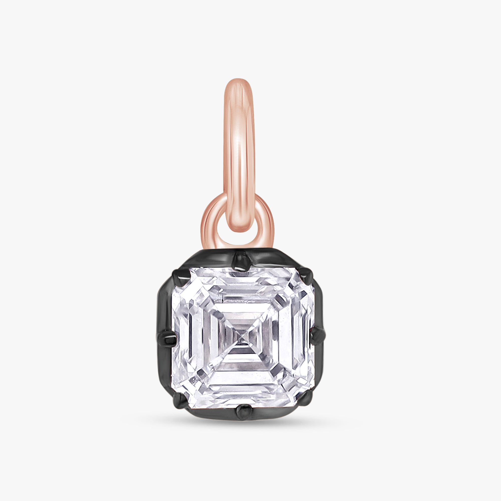 1.00 Carat Asscher Cut Lab Grown Diamond Solitaire Pendant Necklace Jewelry