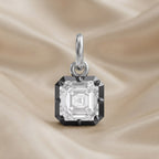 1.00  Carat Asscher Cut Lab Grown Diamond Solitaire Pendant Necklace Jewelry