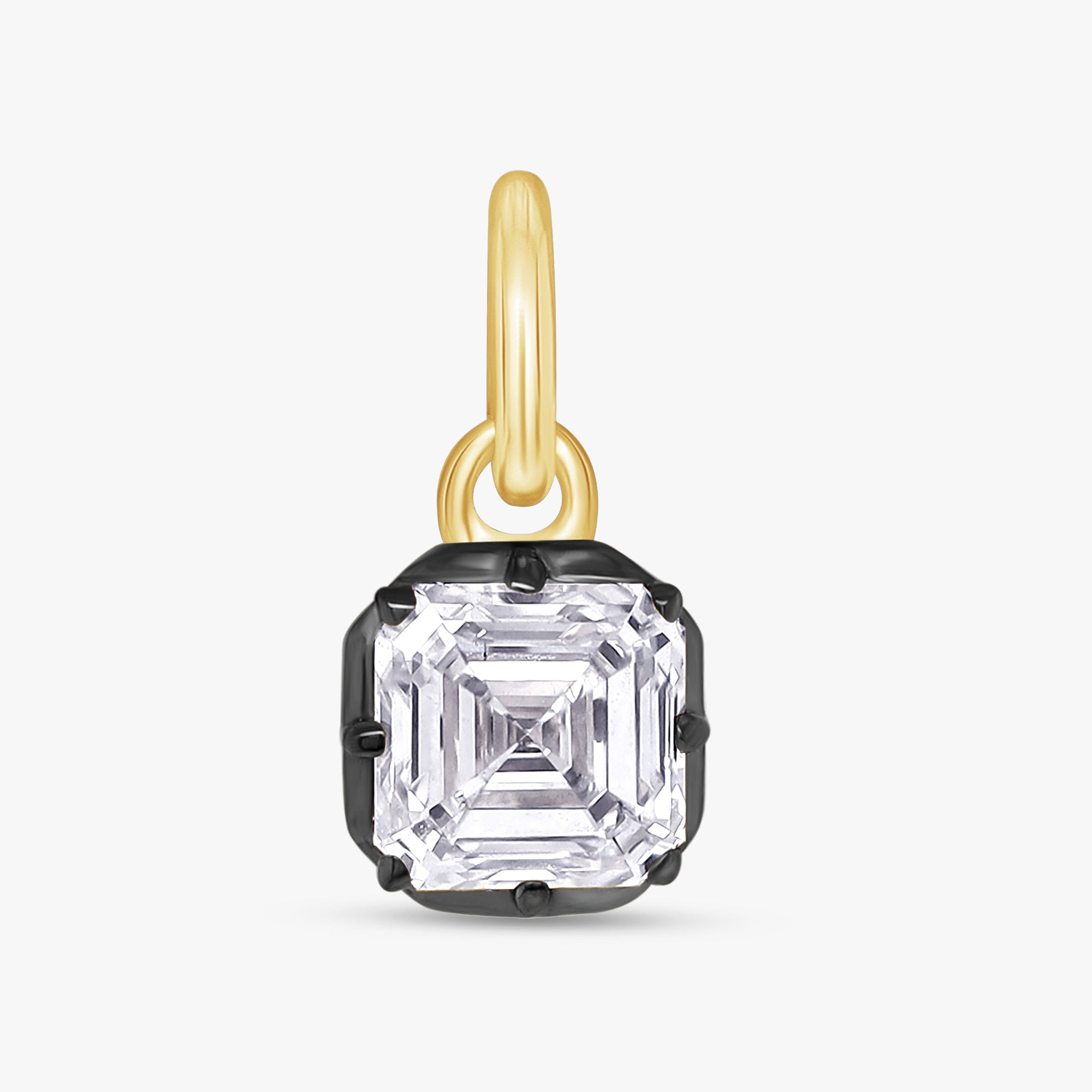 1.00 Carat Asscher Cut Lab Grown Diamond Solitaire Pendant Necklace Jewelry