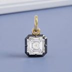 1.00  Carat Asscher Cut Lab Grown Diamond Solitaire Pendant Necklace Jewelry