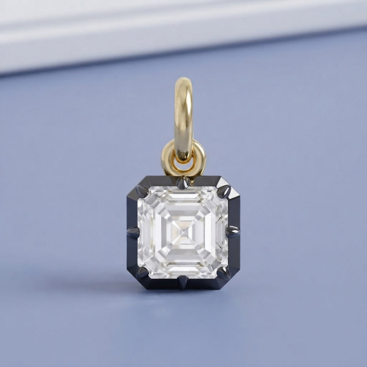 1.00  Carat Asscher Cut Lab Grown Diamond Solitaire Pendant Necklace Jewelry