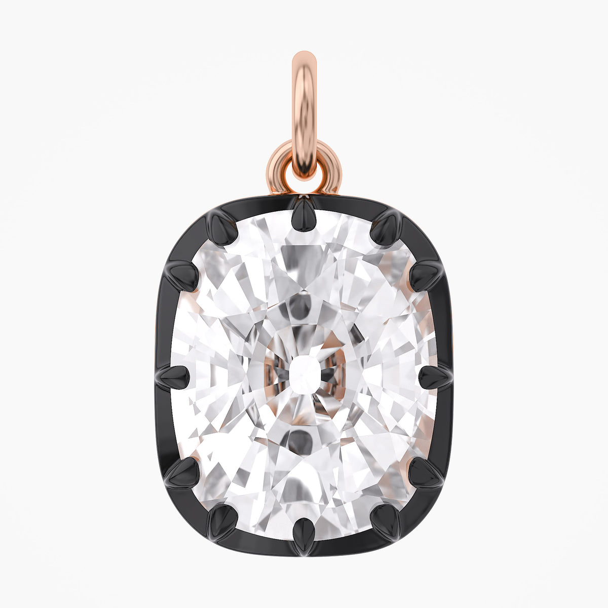 1.00 Carat Cushion Cut Lab Grown Diamond Solitaire Pendant Necklace Jewelry