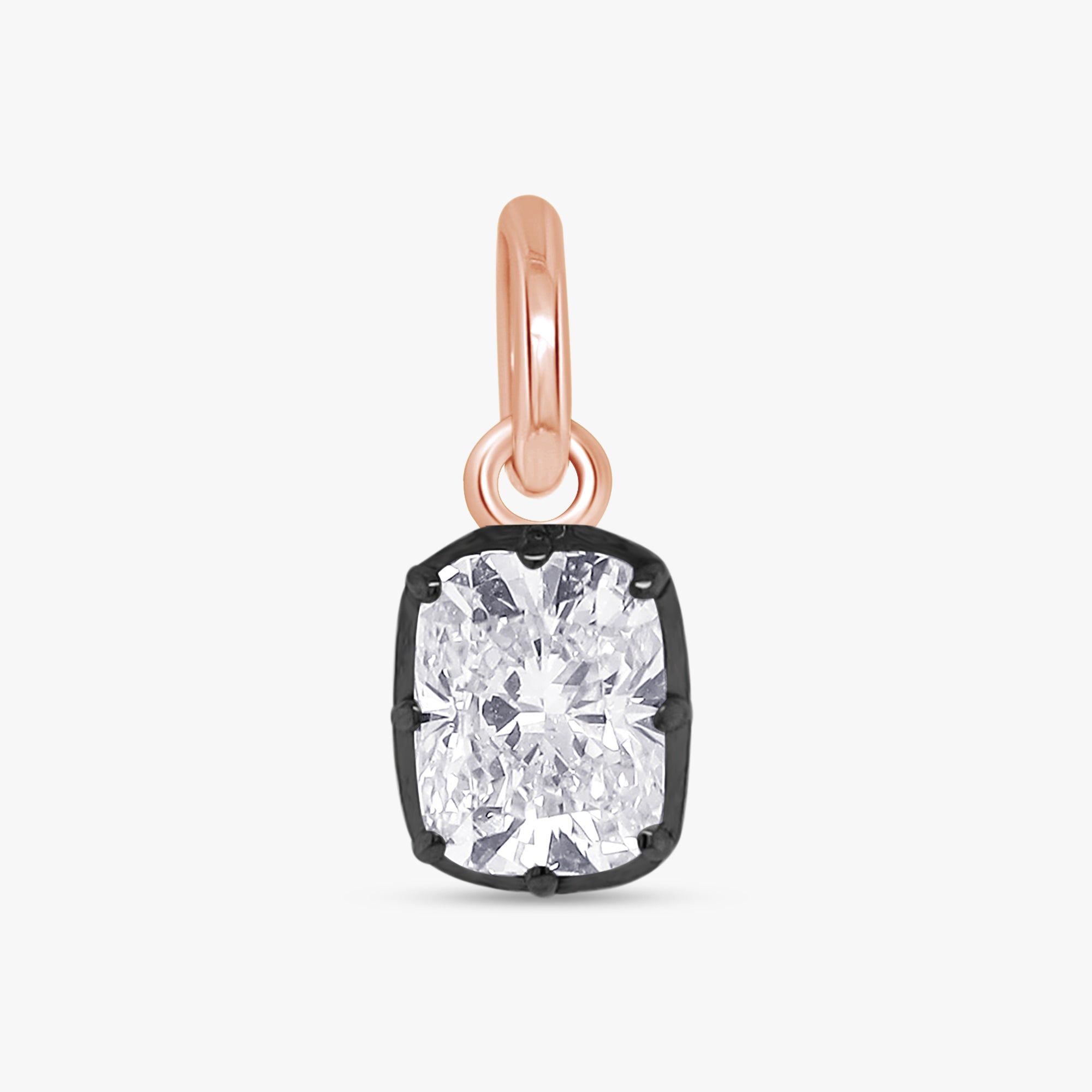 1.00 Carat Cushion Cut Lab Grown Diamond Solitaire Pendant Necklace Jewelry