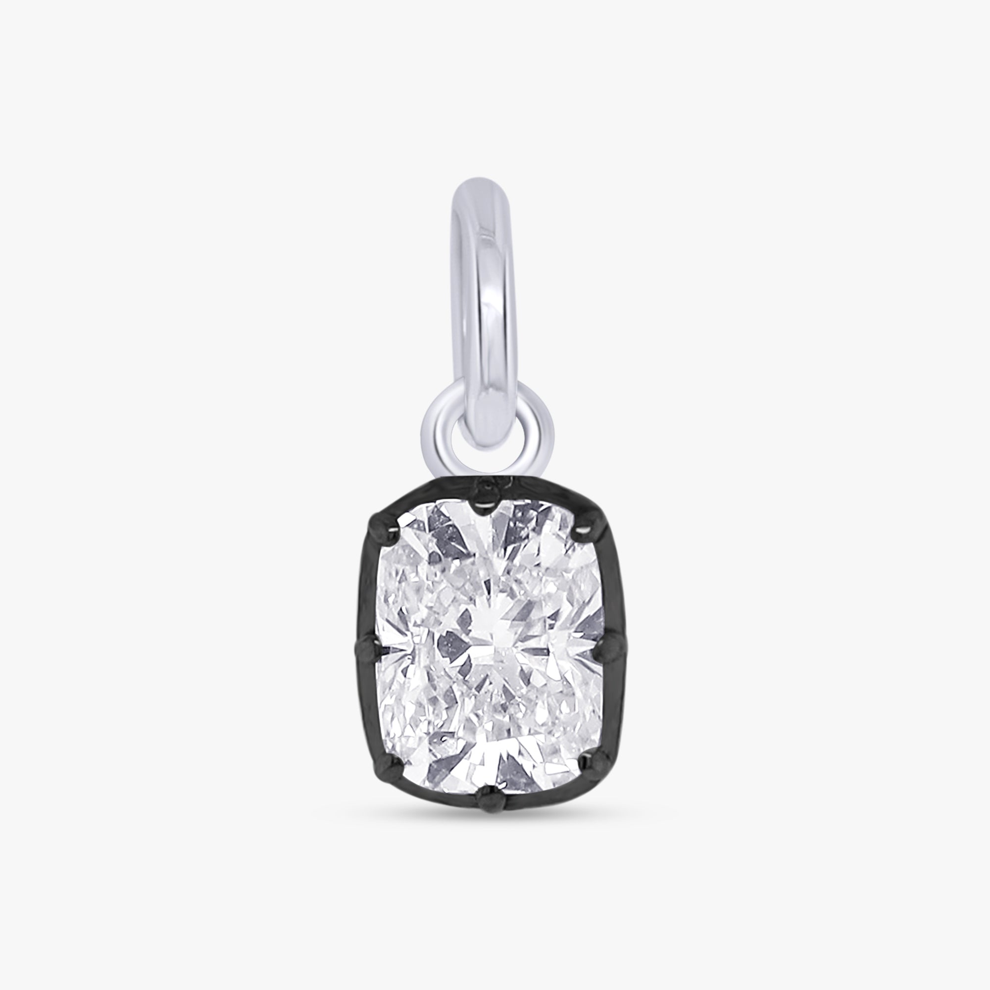 1.00 Carat Cushion Cut Lab Grown Diamond Solitaire Pendant Necklace Jewelry