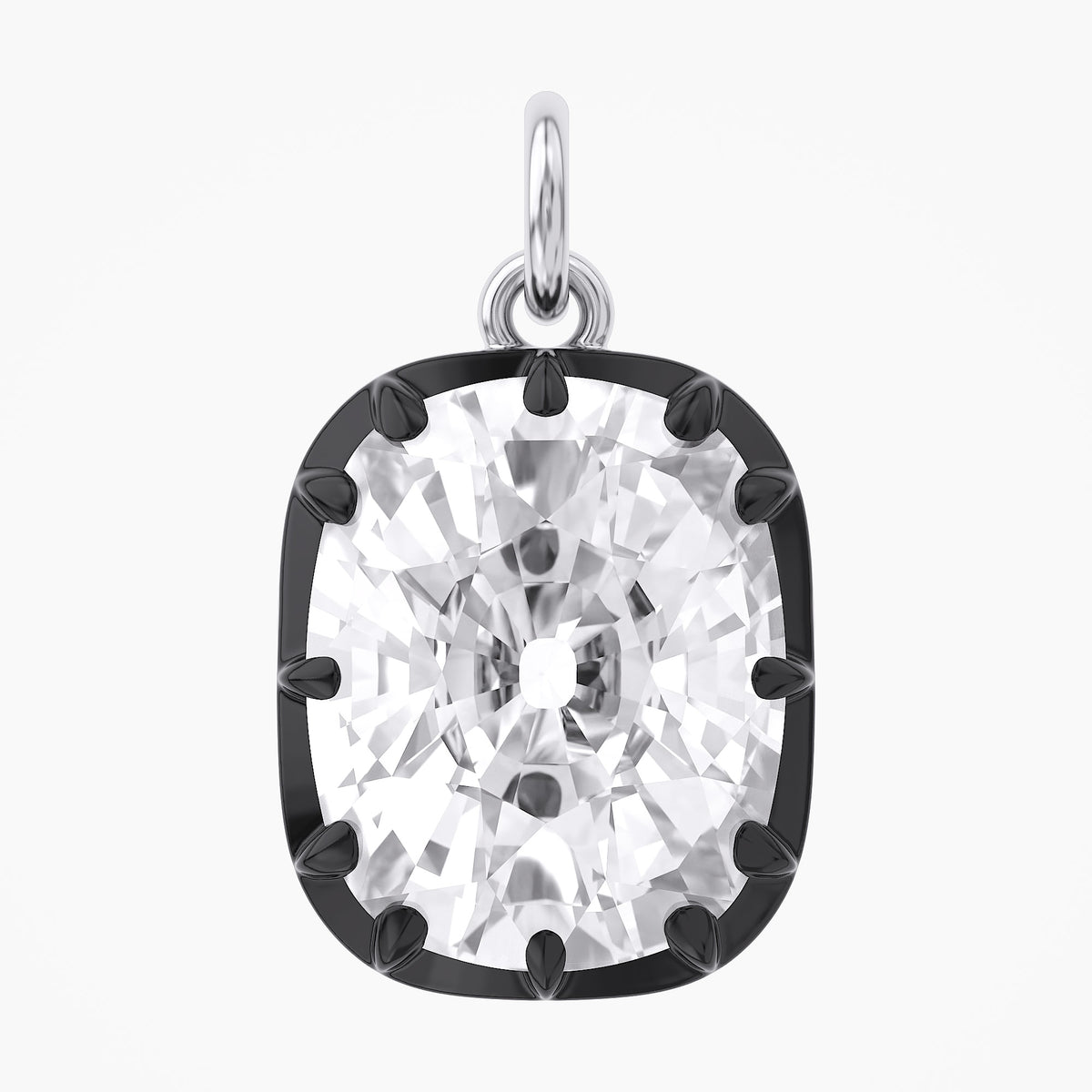 1.00 Carat Cushion Cut Lab Grown Diamond Solitaire Pendant Necklace Jewelry