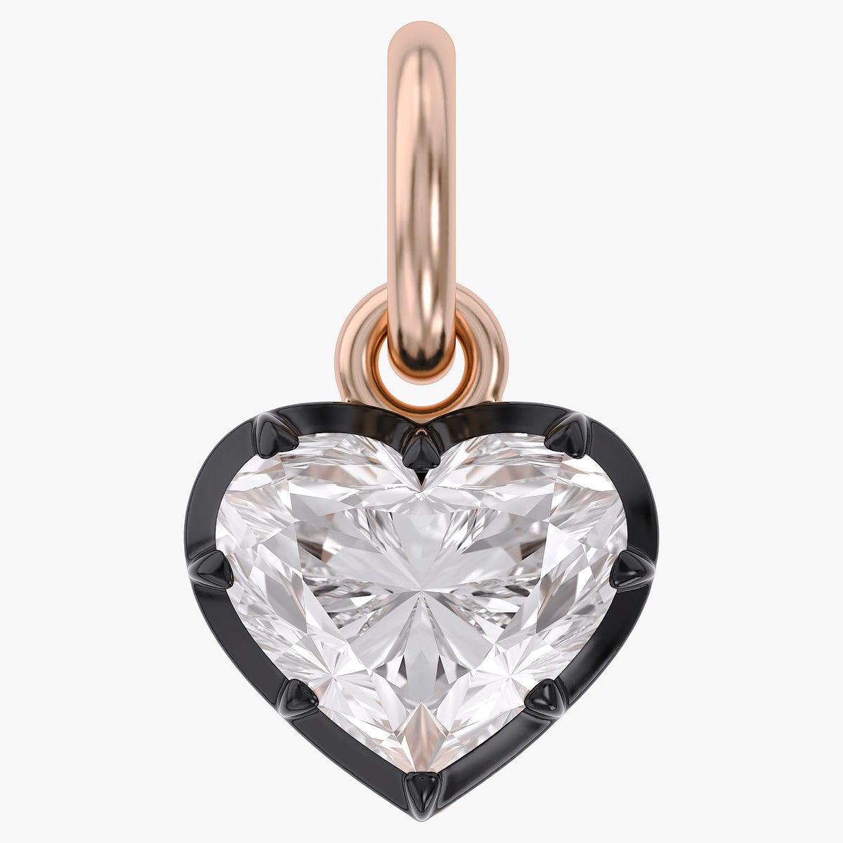 1.00 Carat Heart Shape Lab Grown Diamond Solitaire Pendant