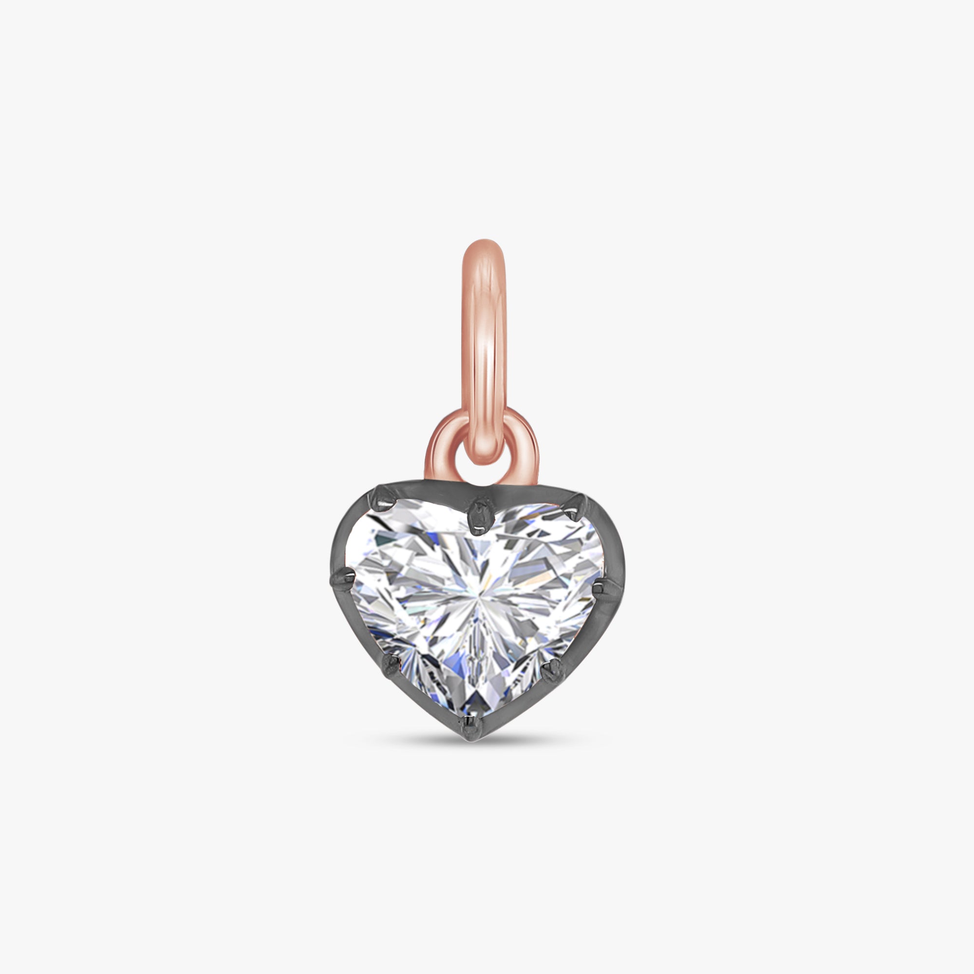 1.00 Carat Heart Shape Lab Grown Diamond Solitaire Pendant