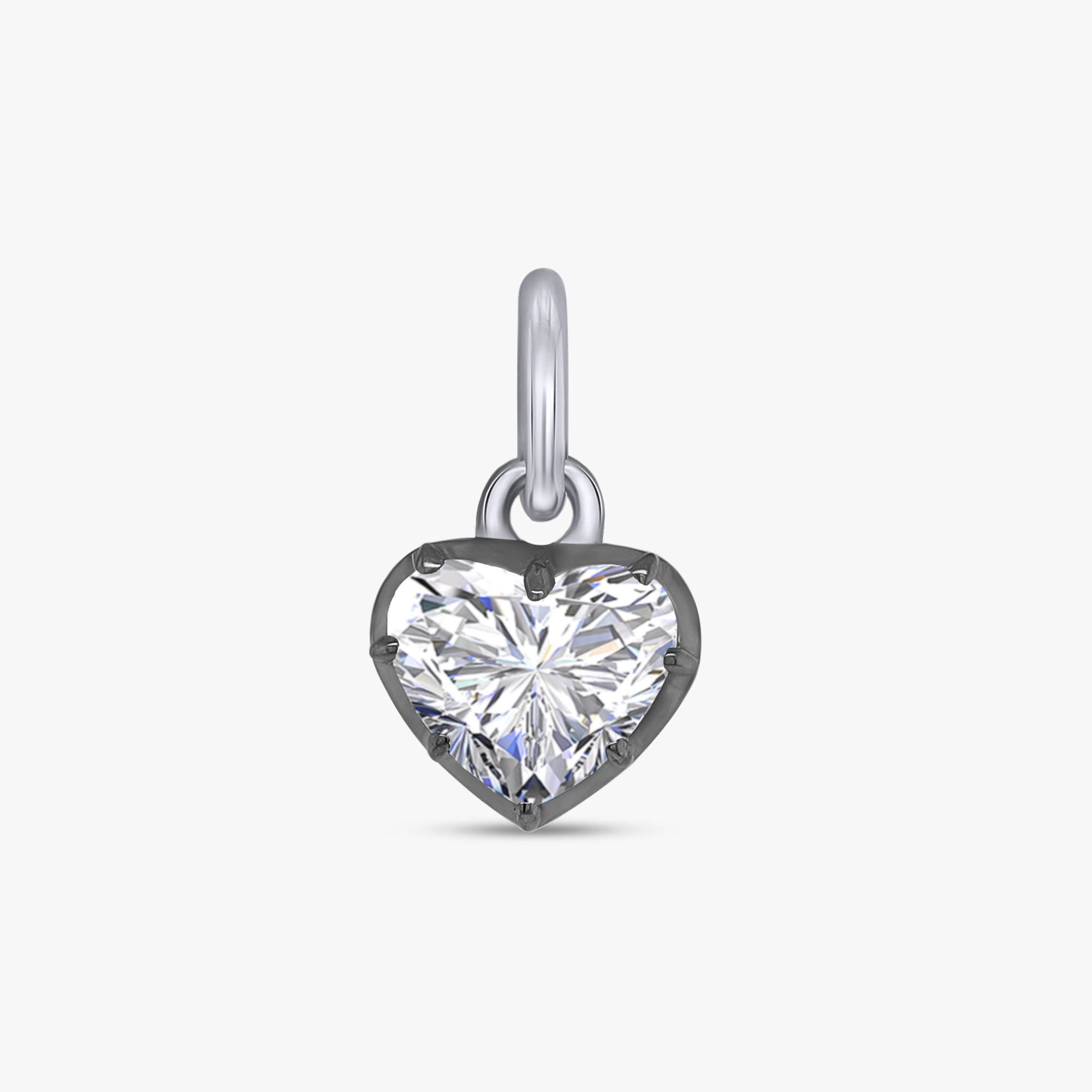 1.00 Carat Heart Shape Lab Grown Diamond Solitaire Pendant