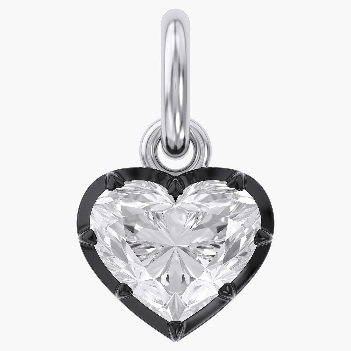 1.00 Carat Heart Shape Lab Grown Diamond Solitaire Pendant