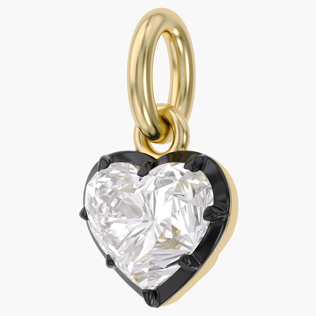 1.00 Carat Heart Shape Lab Grown Diamond Solitaire Pendant
