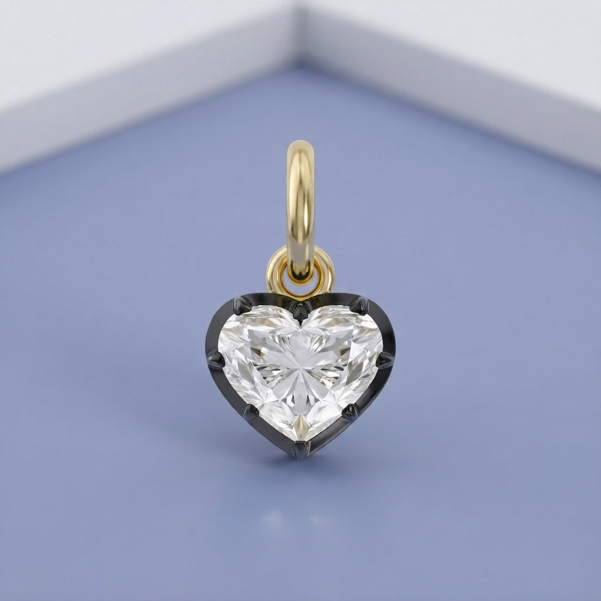 1.00 Carat Heart Shape Lab Grown Diamond Solitaire Pendant