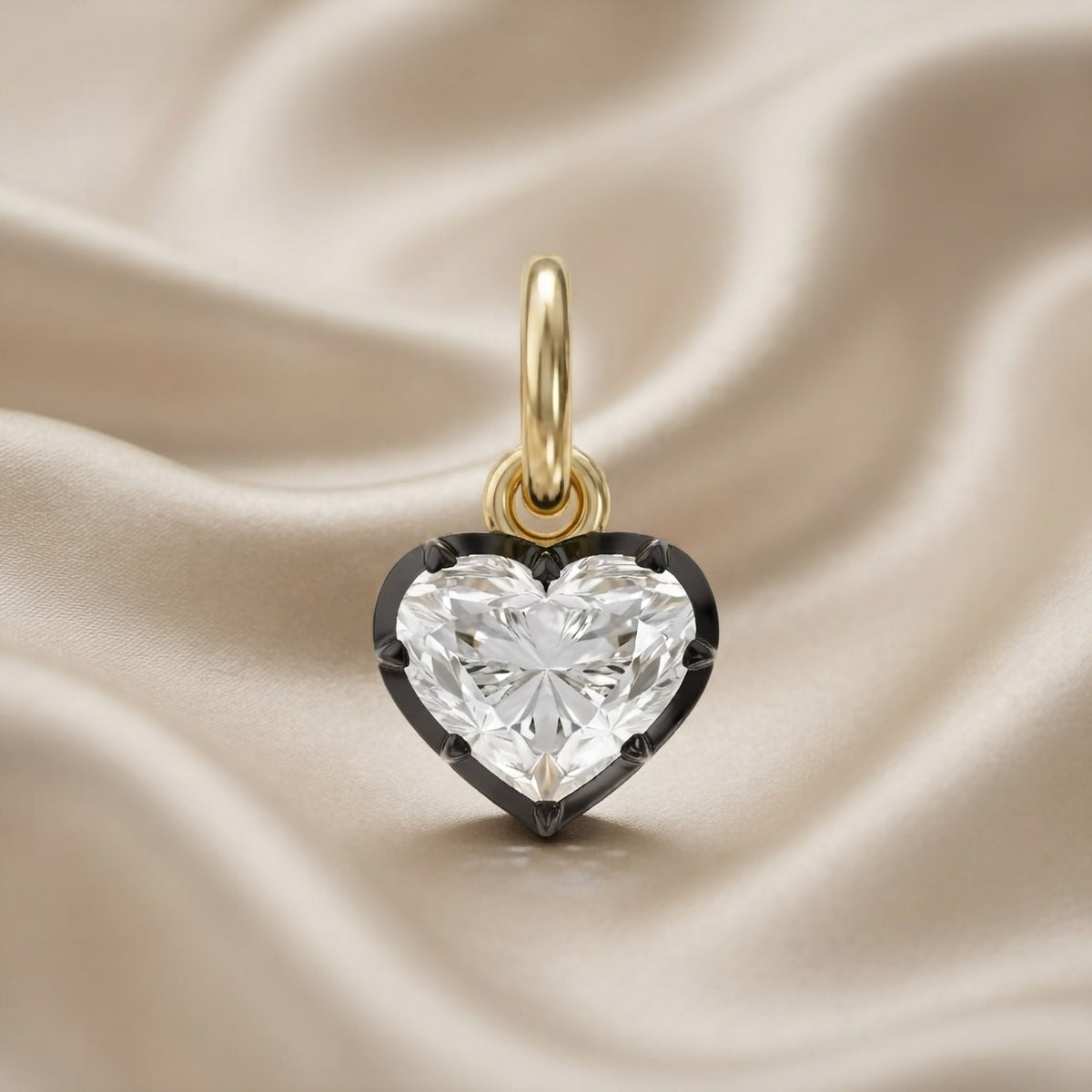 1.00 Carat Heart Shape Lab Grown Diamond Solitaire Pendant