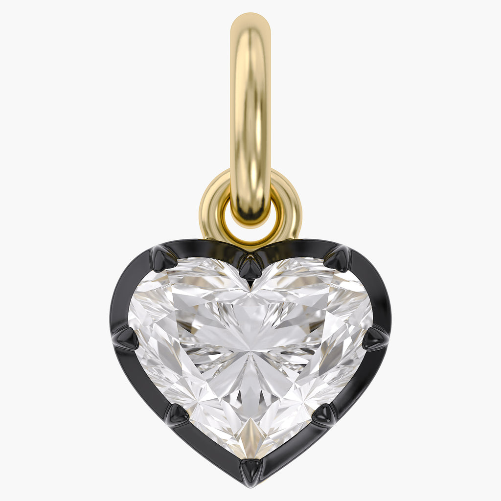1.00 Carat Heart Shape Lab Grown Diamond Solitaire Pendant