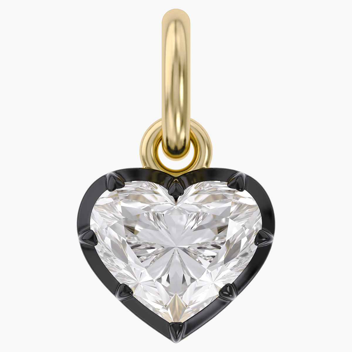 1.00 Carat Heart Shape Lab Grown Diamond Solitaire Pendant