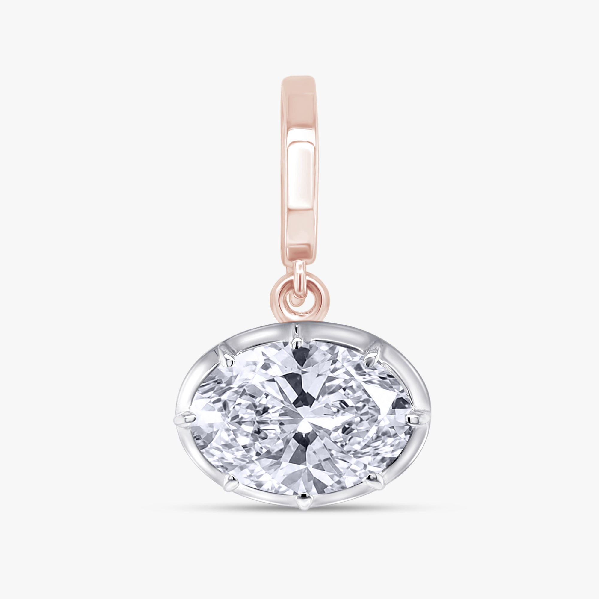 2.00 CTW Solitaire Oval Cut Lab Grown Diamond Pendant