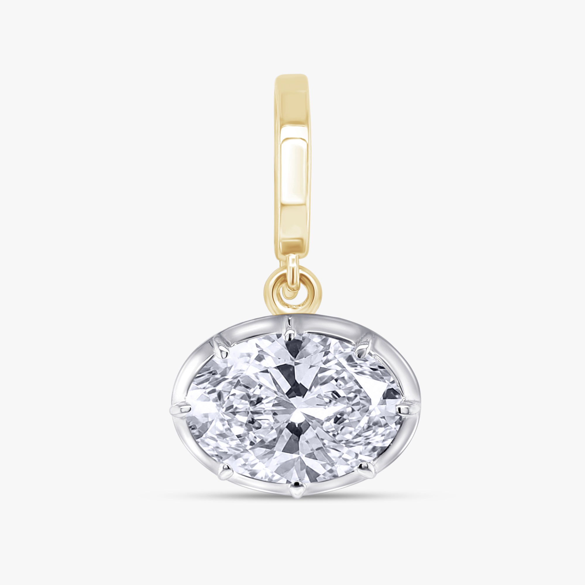 2.00 CTW Solitaire Oval Cut Lab Grown Diamond Pendant