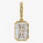 2.85 CTW Radiant Cut Lab Grown Diamond Solitaire Charm Pendant